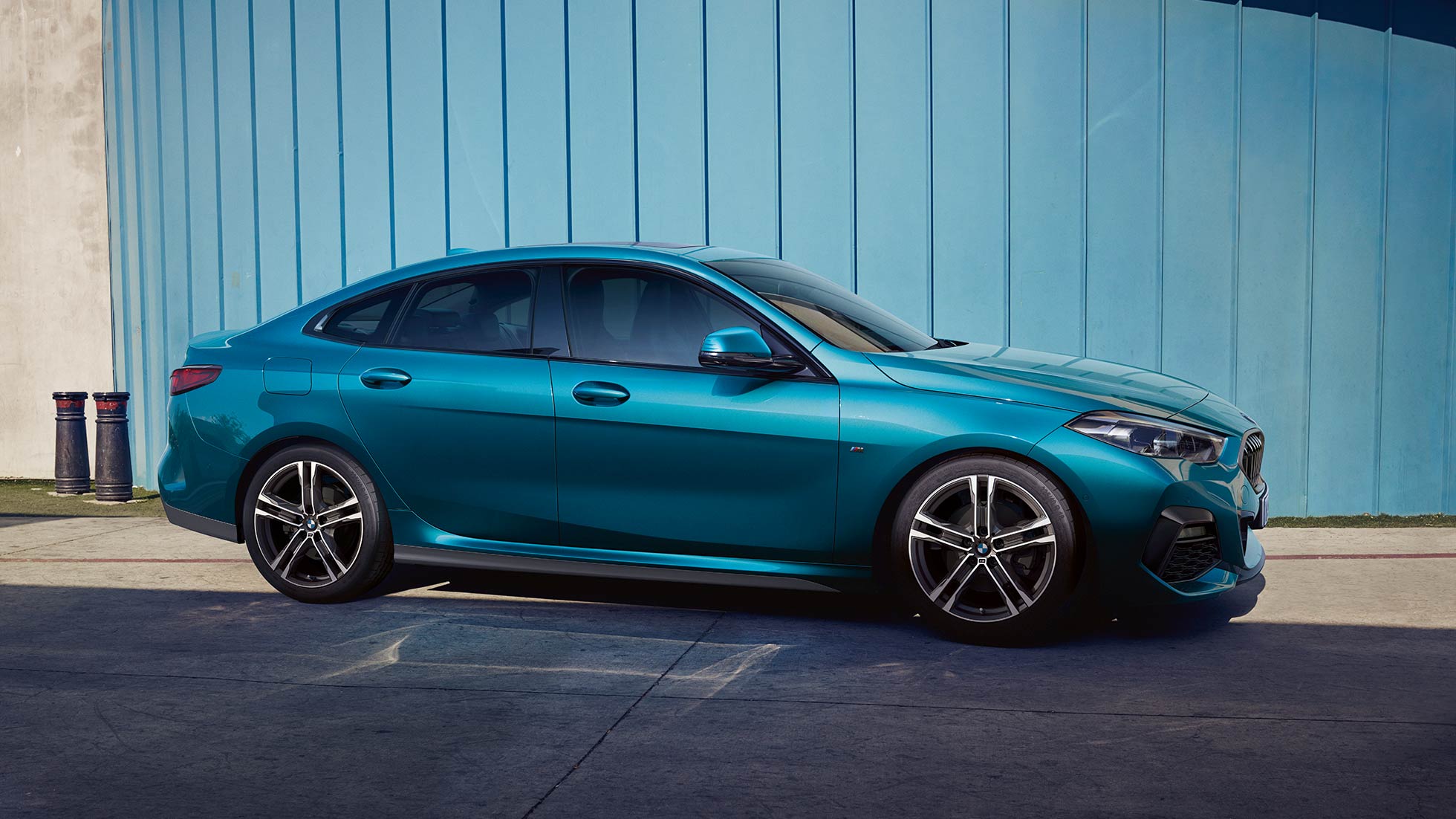 Coupé silhouette BMW 2 Series Gran Coupé Coupé silhouette BMW 2 Series Gran Coupé Snapper Rocks Blue metallic F44 2020 side view